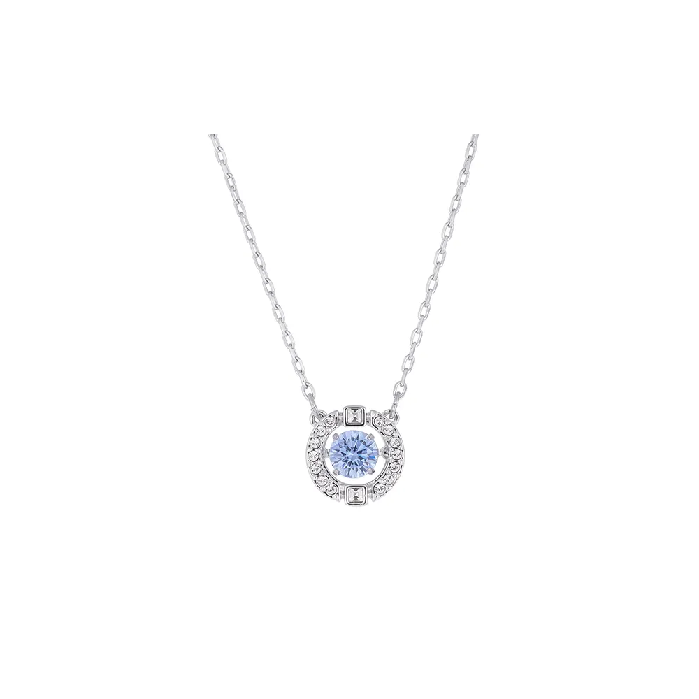 【SWAROVSKI 施華洛世奇】藍色 Sparkling 水晶項鏈 5279425 (限 量 促 銷)