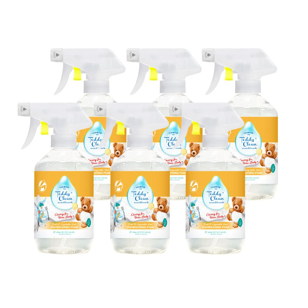 【清淨海】Teddy Clean系列極淨泡沫洗碗皂液-蘋果 400g 6入