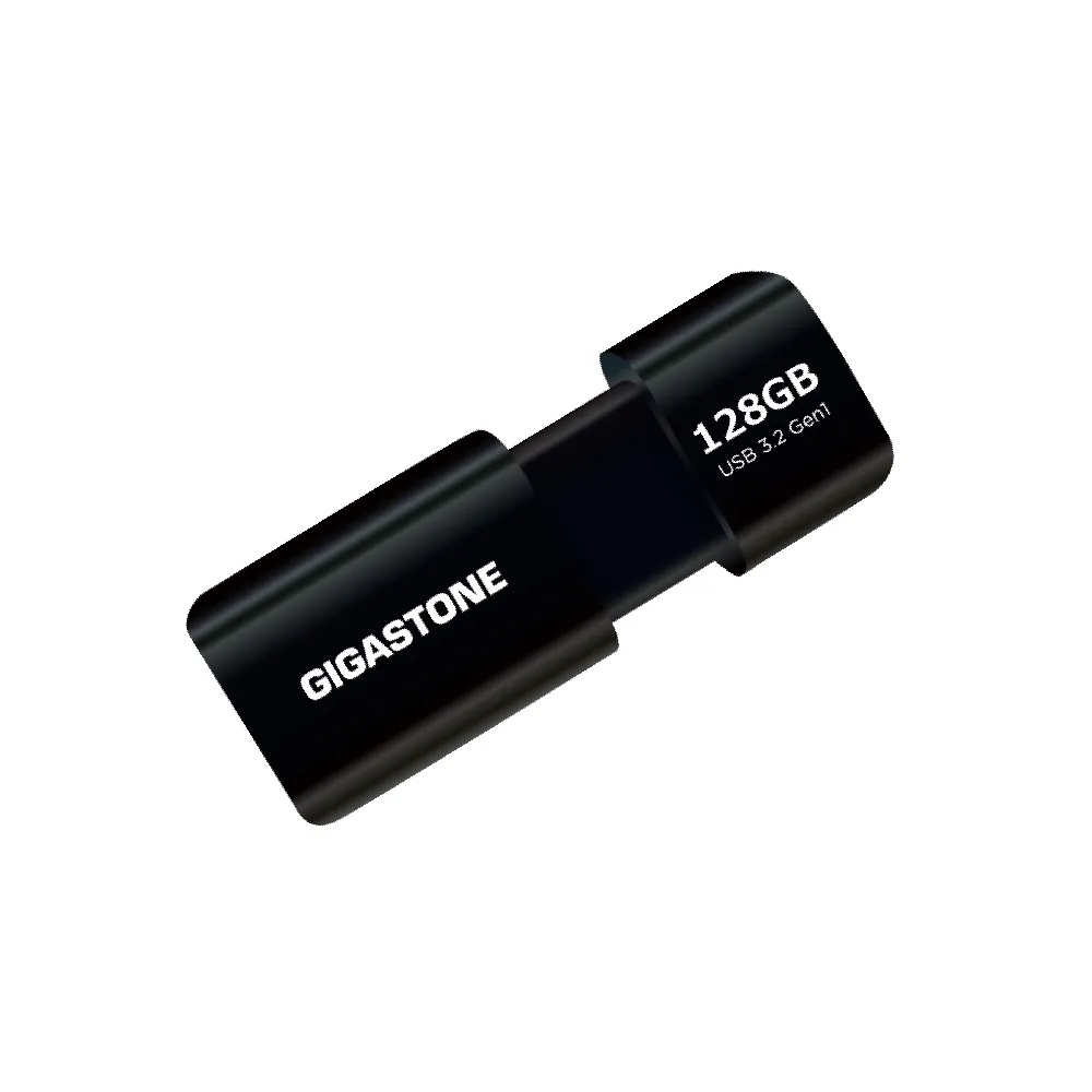 【Gigastone 立達國際】128GB USB3.1/3.2 Gen 1 極簡滑蓋隨身碟 UD-3202黑(128G USB3.2高速隨身碟)