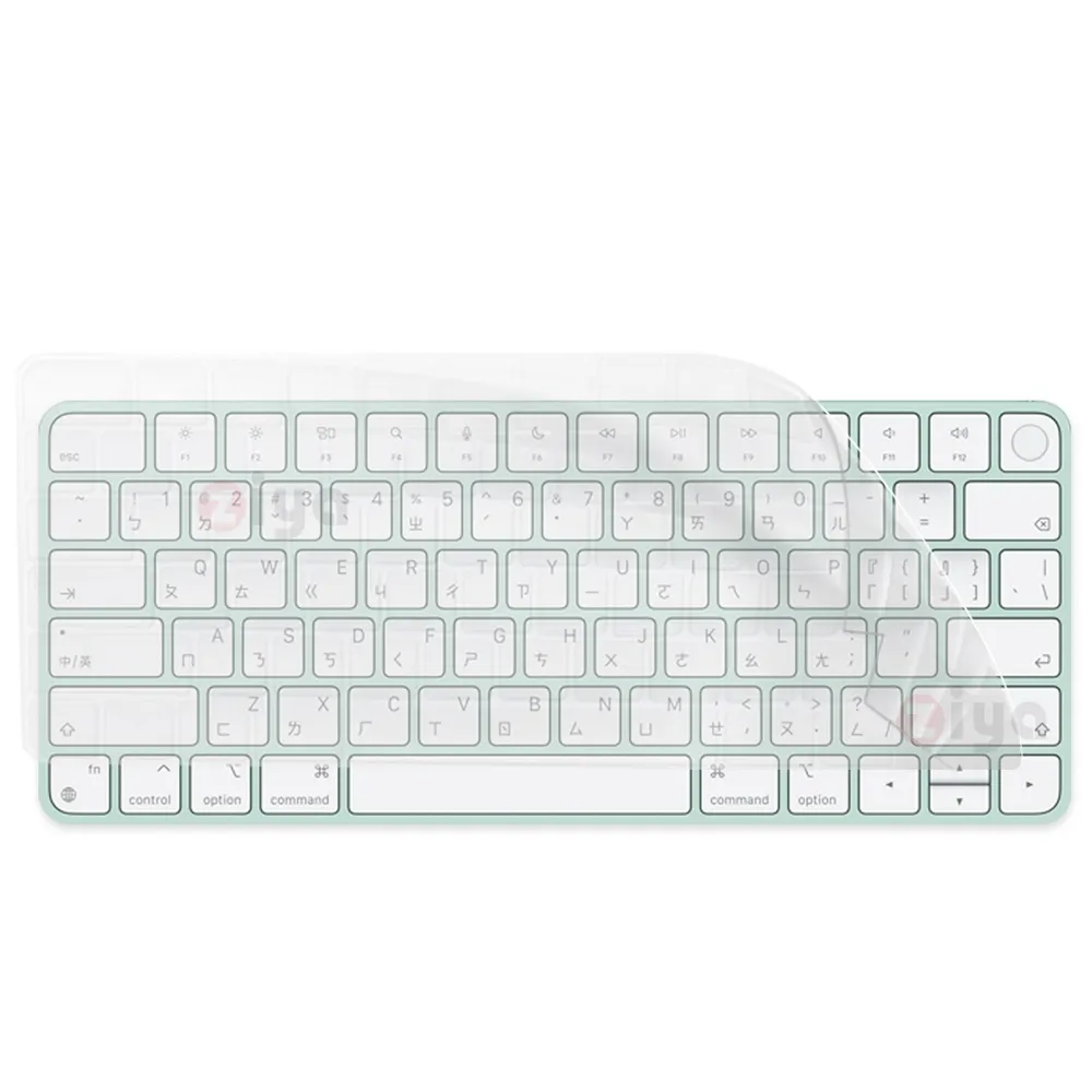 【ZIYA】Apple Mac Touch ID 巧控鍵盤保護膜(環保矽膠材質 A3118 A2449)