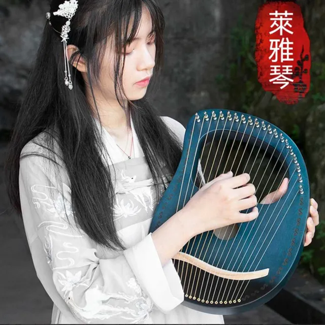 【AnDa 安達】19弦箱式小樂器初學者19音實木單板豎琴桃花心木可彈奏