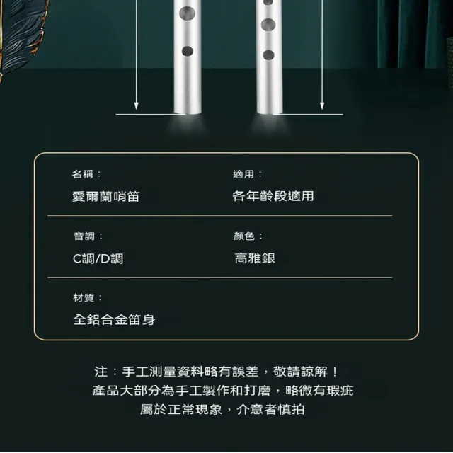 【AnDa 安達】哨笛C調D調初學專業六孔豎笛高音笛子小學生