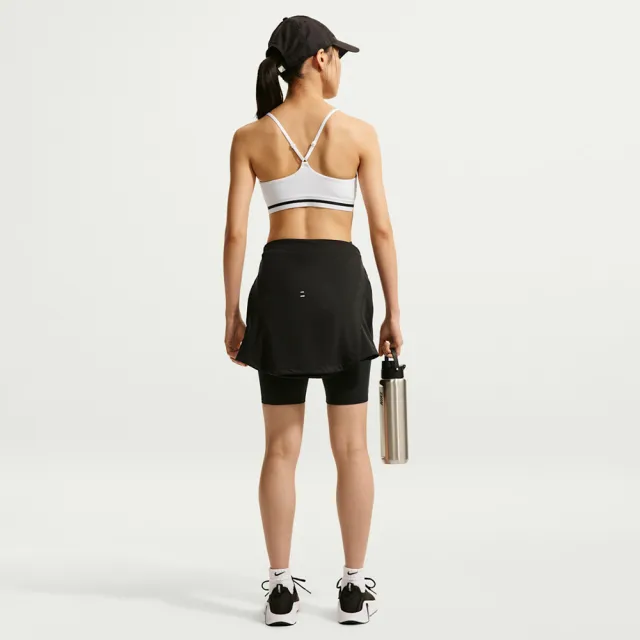 【NIKE 耐吉】運動內衣 女 輕度支撐 慢跑 瑜珈 AS W NK INDY LS LOGO BRA 白 IM9923-100