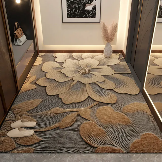 新川 極簡入戶地墊 玄關地毯120X160CM 防滑腳墊 抗菌防靜電 可機洗客廳地毯