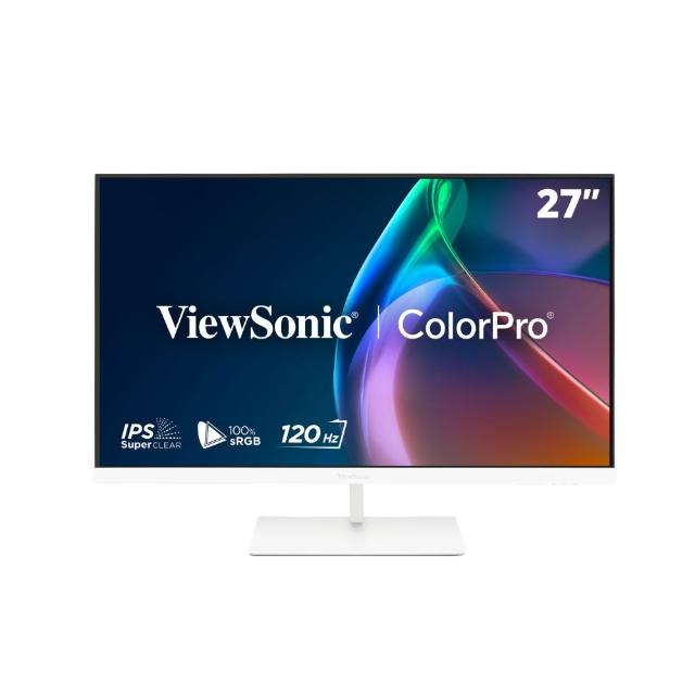 【ViewSonic 優派】VP2766-2K-W 27型IPS 2K 120Hz廣色域專業設計繪圖(內建喇叭/可旋轉/90W USB-C/Pantone)