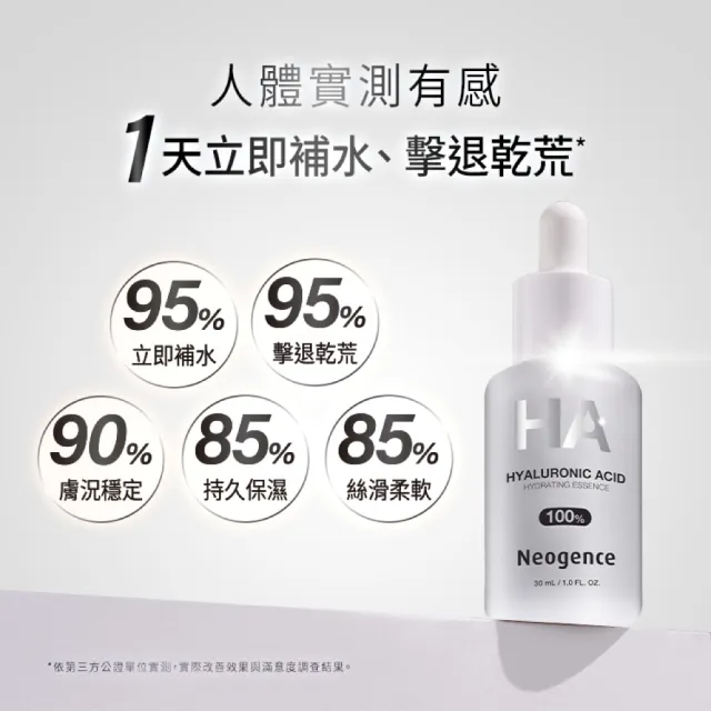 【Neogence 霓淨思】100%玻尿酸保濕原液30ml 2入