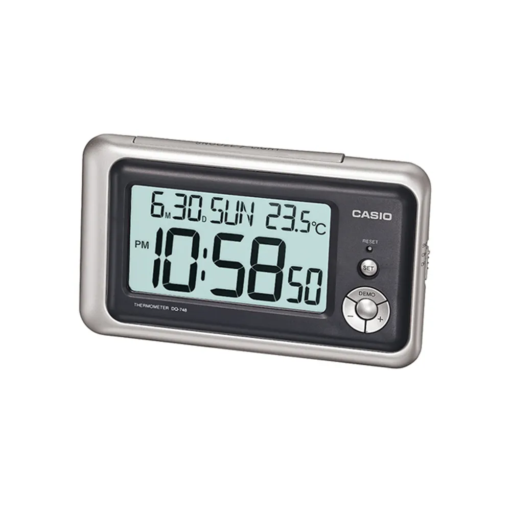 【CASIO 卡西歐】實用貪睡桌上型鬧鐘(DQ-541D-8)