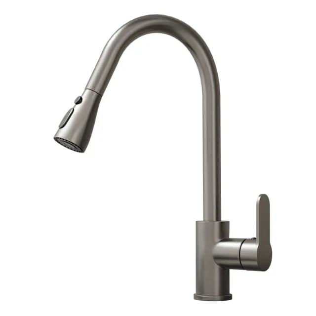 【Quality 聚家】水龍頭 抽拉式水龍頭 水龍噴頭 水槽龍頭 304不銹鋼 三檔出水模式 防腐耐銹