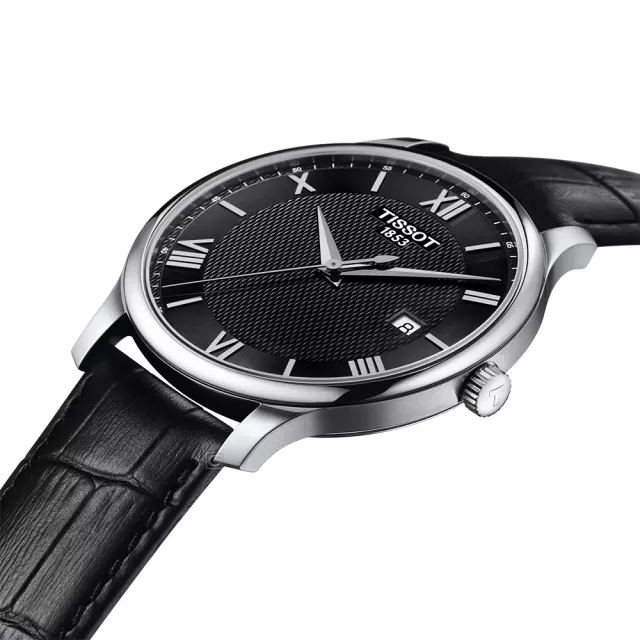 【TISSOT 天梭】官方受權 Tradition系列 懷舊古典時尚腕錶 男錶 手錶-T0636101605800 黑