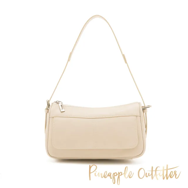 【Pineapple Outfitter】俐落簡約牛皮單肩法棍包(白色)