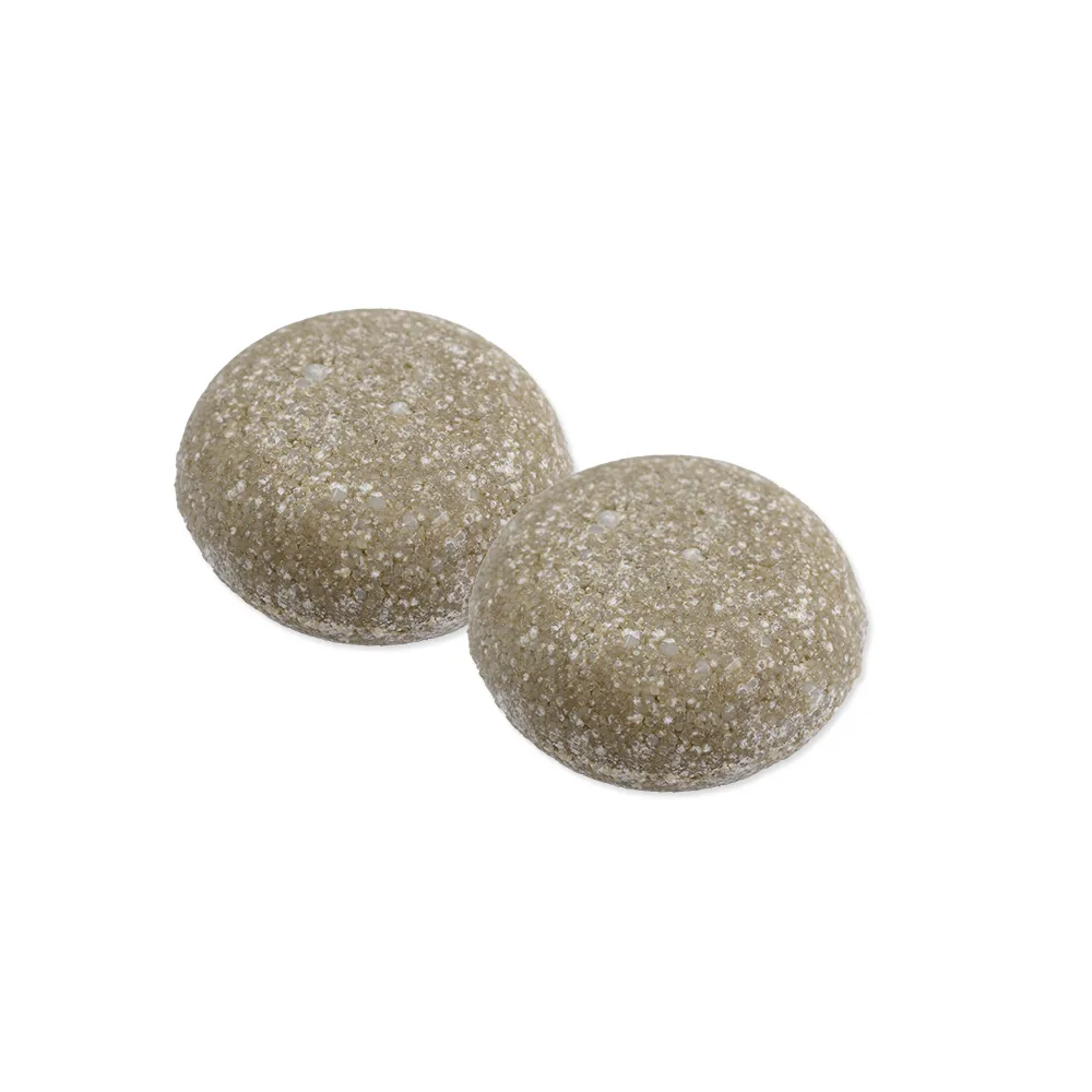 【AnnChen 陳怡安手工皂】一塊洗-艾草潔淨餅60gx2入組(Allinone系列固態洗髮沐浴)