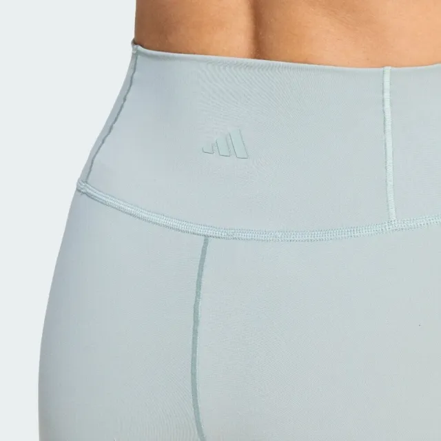 【adidas 愛迪達】All Me 7/8 L 女 緊身褲 內搭褲 灰綠 亞版 九分褲 瑜伽褲(KC4281)
