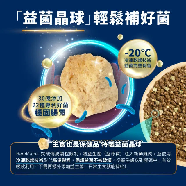 【HeroMama】益生菌晶球夾心糧1.5kg(貓咪主食糧/貓飼料/貓糧/全齡貓)