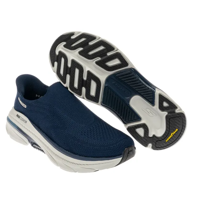 【SKECHERS】男鞋 慢跑系列 慢跑鞋 瞬穿舒適科技 GO RUN MAX CUSHIONING ARCH FIT 2.0 (220569NVY)