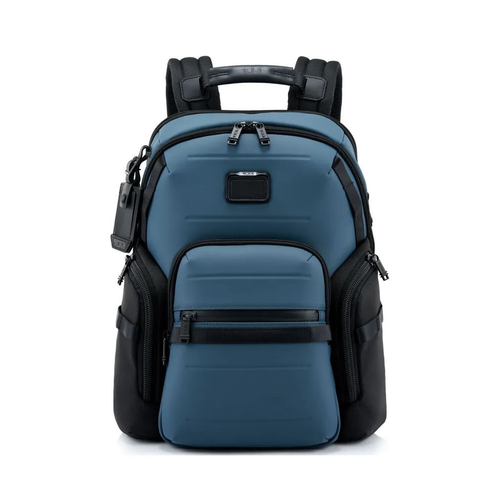 【TUMI】Alpha Bravo Navigation 彈道尼龍都會通勤後背包 - 灰藍