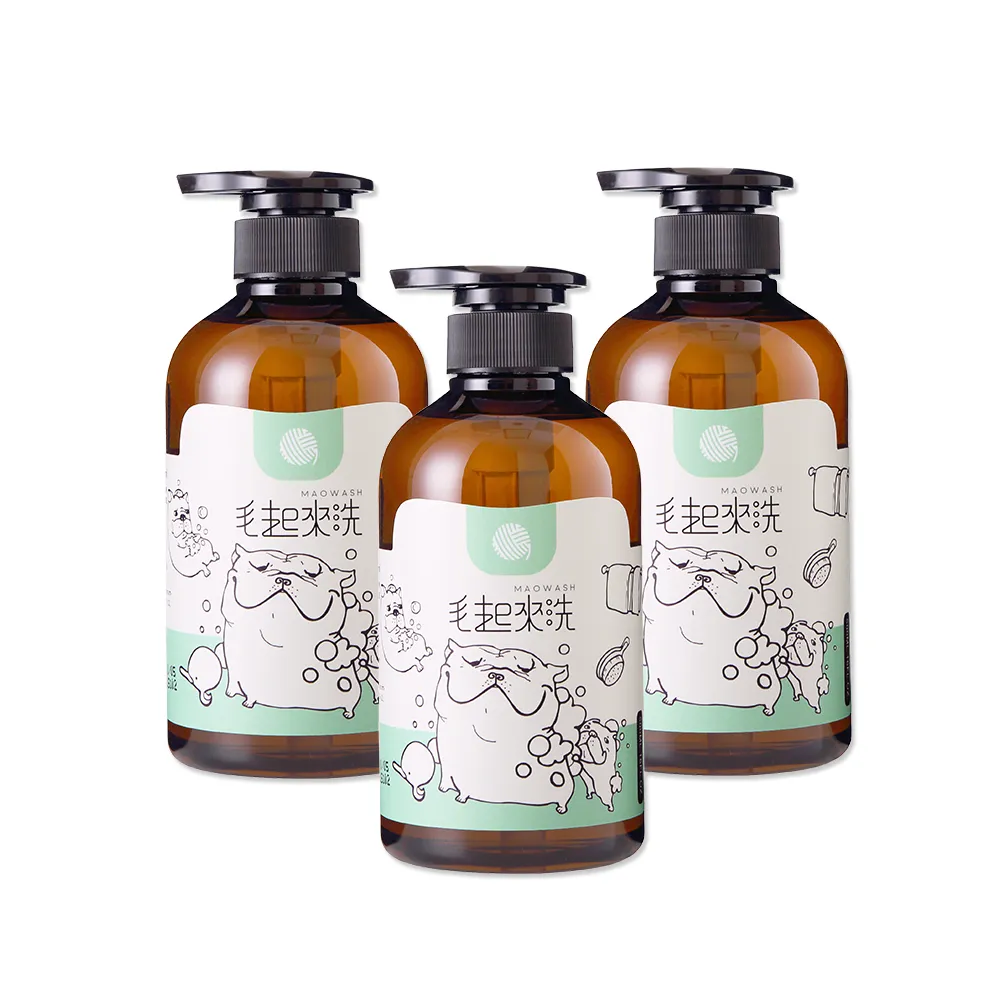 【MAOUP 毛起來】草本養護 癢癢退散寵物洗毛精 汪汪專用500ml 3罐組(狗洗毛精 狗沐浴乳)