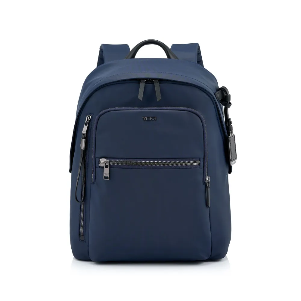 【TUMI】Voyageur Halsey 14 吋筆電都會休閒後背包 - 墨/黑