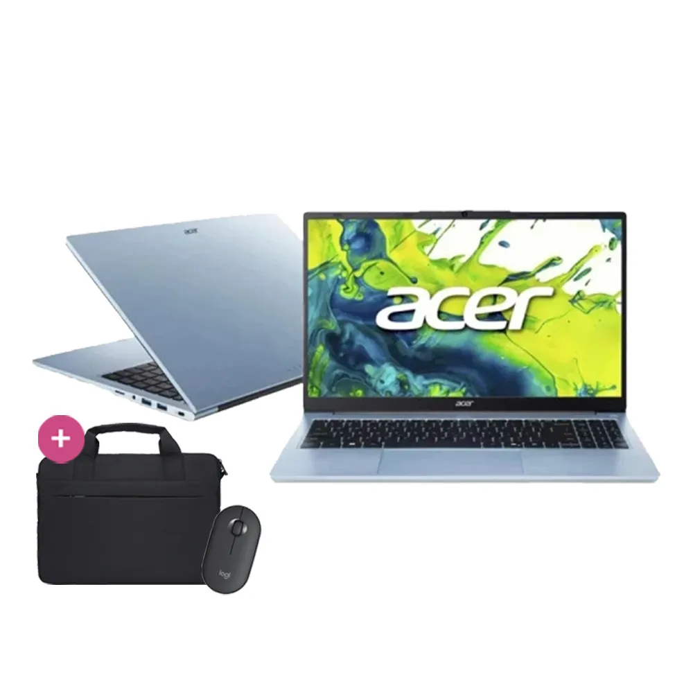 【Acer】筆電包/滑鼠組★15.6吋 R5輕薄效能筆電-冰川藍(Aspire Lite/AL15-49P-R3EA/R5-7430U/16G/512G/W11)