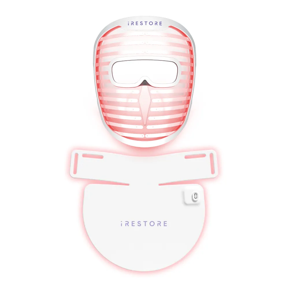 【iRestore】雙重嫩膚組「美容面罩+頸胸美膚儀」LED美膚嫩膚儀