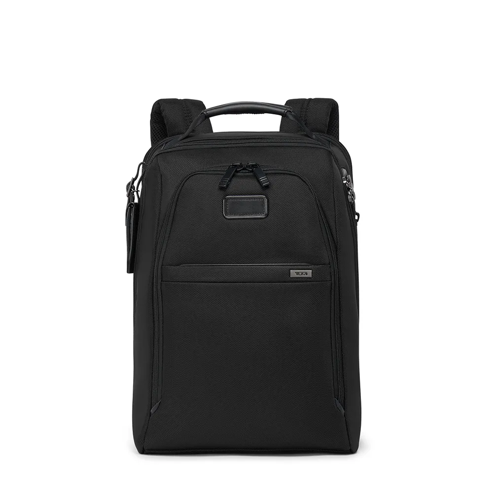 【TUMI】Alpha 中型 15 吋筆電可擴展彈道尼龍後背包 - 黑色(TUMI 官方旗艦店)