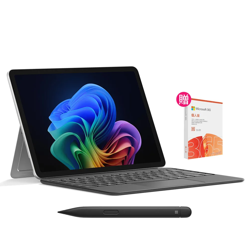 【Microsoft 微軟】鍵盤蓋+筆組+365個人組★Surface Pro-13吋觸控AI筆電(第12版/X2Elite/24G/512G/OLED/W11