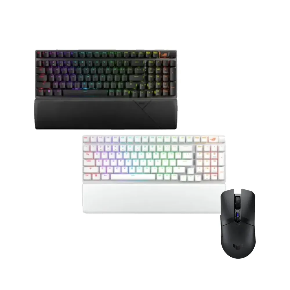 【ASUS 華碩】搭M4無線滑鼠★Strix Scope II 96 Wireless 無線機械電競鍵盤+ROG TUF GAMING M4滑鼠