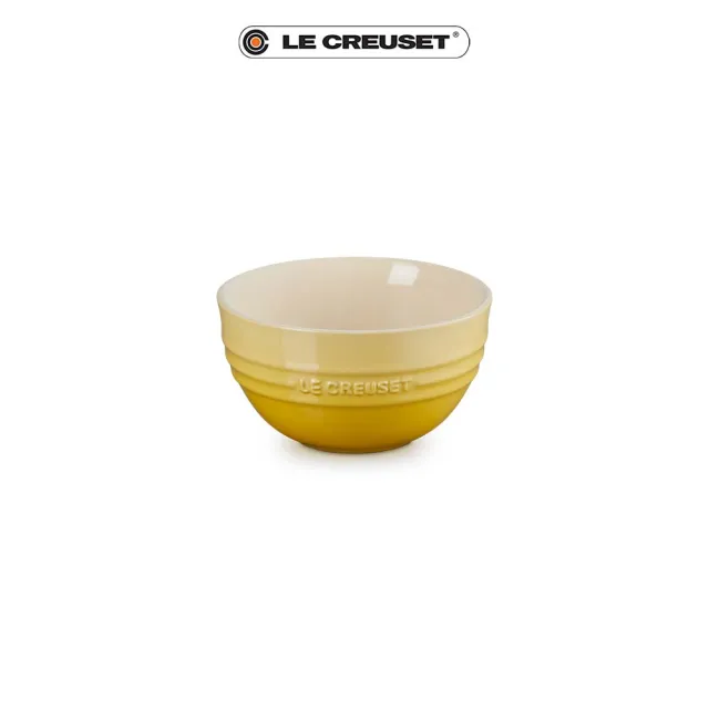 【Le Creuset】瓷器韓式飯碗350ml(溫桲黃/火焰橘/淡粉紅 3色選1)