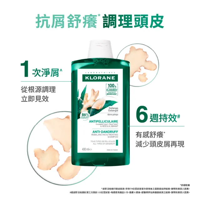 【KLORANE 蔻蘿蘭】植萃洗髮精400ml(養髮/控油/護色/修護/蓬鬆/涼感/全效/舒敏/抗屑/保濕)