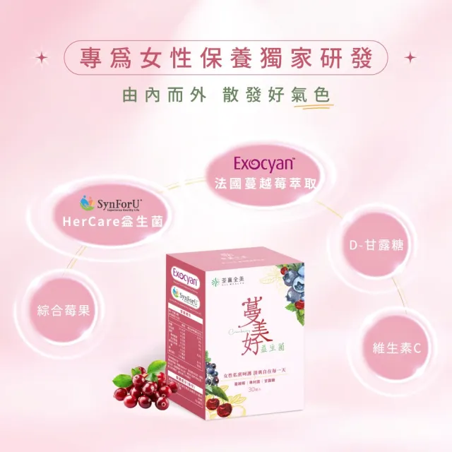 【荃贏全美】蔓美好-私密蔓越莓益生菌(30顆/盒)