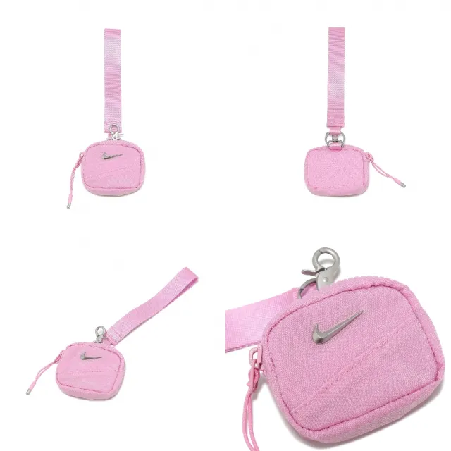 【NIKE 耐吉】耳機掛包 Aura Earbuds Case 粉紅 零錢包 小包 N101237466-6OS
