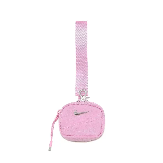 【NIKE 耐吉】耳機掛包 Aura Earbuds Case 粉紅 零錢包 小包 N101237466-6OS