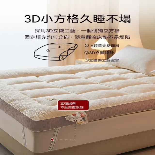 [星何居]大豆纖維床墊 床褥墊子 榻榻米墊 家用臥室床墊 7.5公分厚(抗菌防霉 A類床墊)預購12工作天