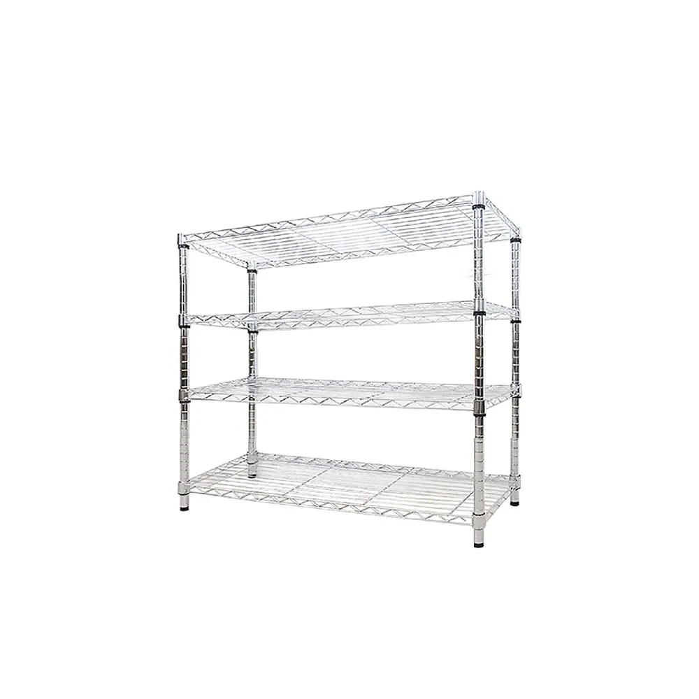 【鐵物局】91X36X90cm四層架100%MIT(電鍍銀/烤漆黑-收納層架/展示架/貨架)