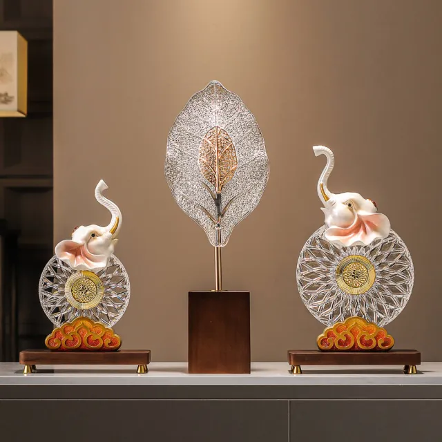 新川 大象擺件（高級感客廳/玄關/電視櫃/辦公室軟裝飾品 開業 搬新家禮物）