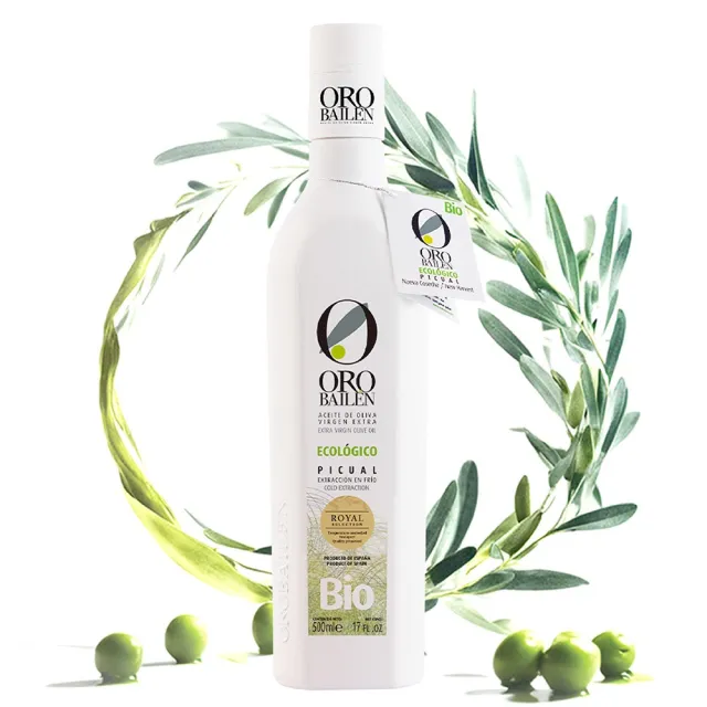 【Oro Bailen 皇嘉】有機100%特級冷壓初榨橄欖油 500ml(生飲首選/低油酸/多國大獎)