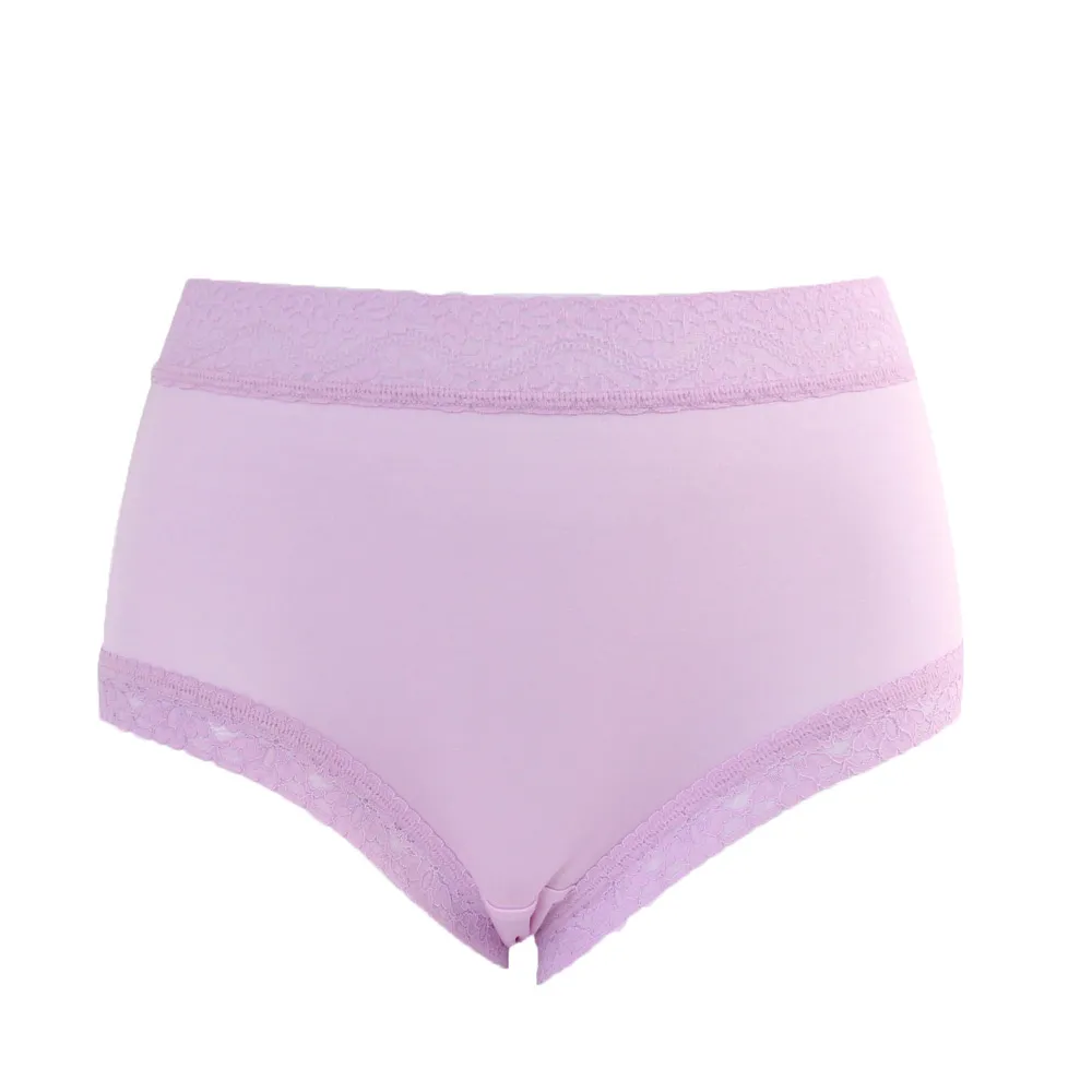 【Chlansilk 闕蘭絹】舒柔觸感42針100%蠶絲中高腰內褲(紫)