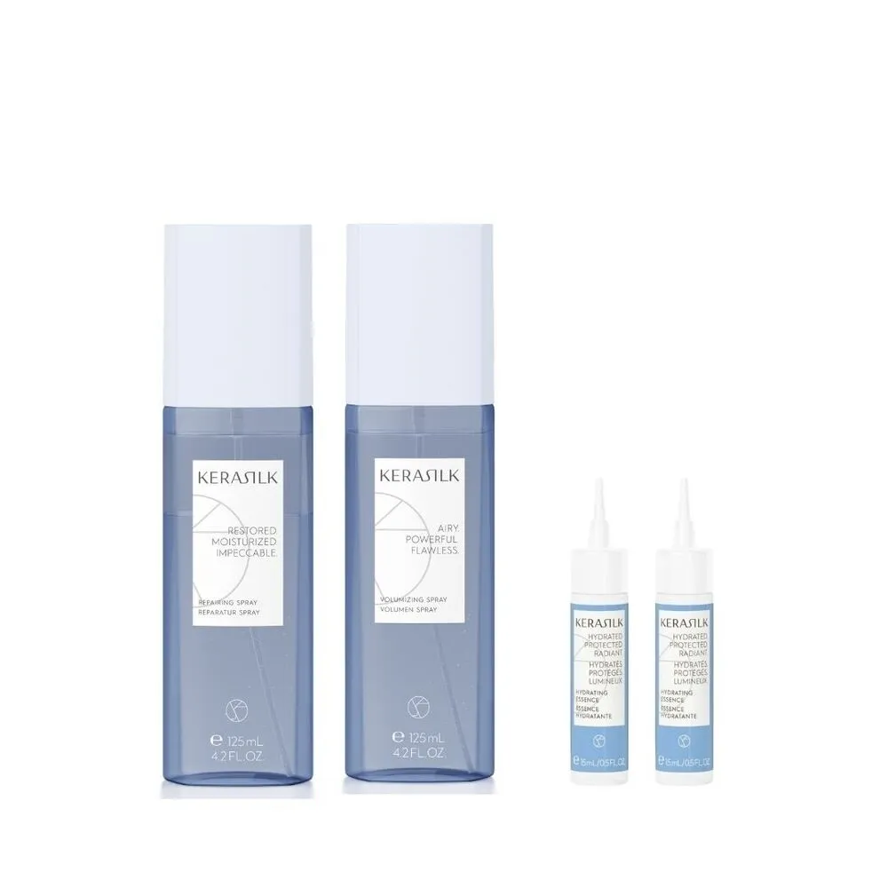 【KERASILK】水感蓬鬆髮霧組☆水誘晶漾125ml+輕盈蓬蓬125ml(補水保濕/髮根蓬鬆/免沖噴霧/髮妝水/夏日必備)