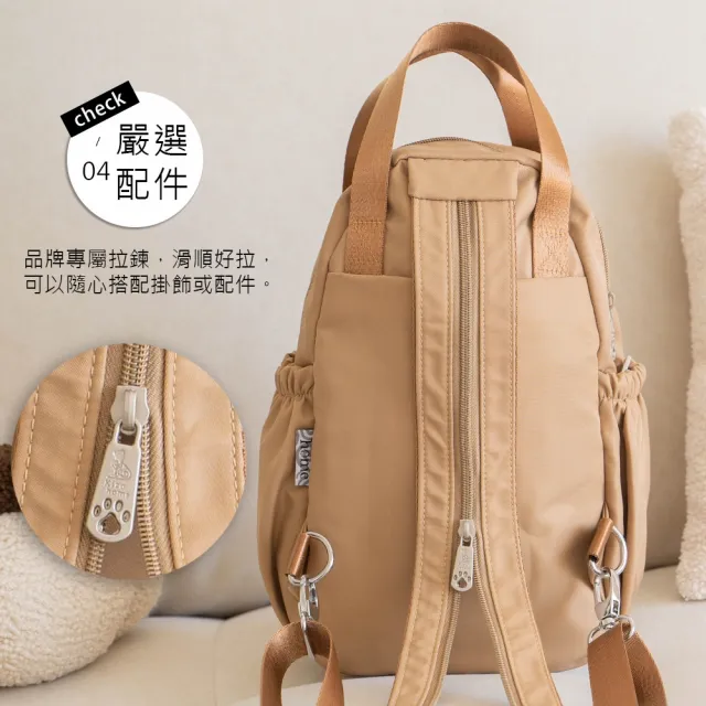 【KIRO 貓】雙11 防盜蛋蛋包 毛巾繡 高地白梗 母子貓 手提 單肩 雙肩 後背包(330087)
