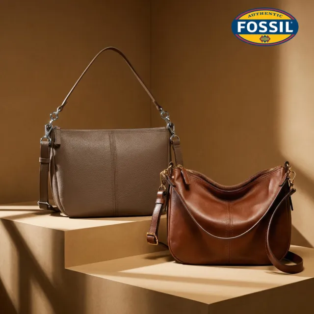 【FOSSIL】Jolie 真皮新月斜背包 (多色可選)