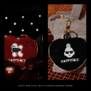 【HAPPYFACE】都會時尚愛心購物吊飾 經典黑(HB0211)