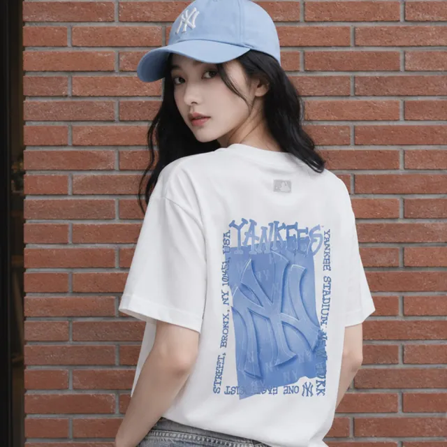 【MLB】背後大Logo短袖T恤 Monogram系列 紐約洋基隊 (3ATSM0564-50IVS)