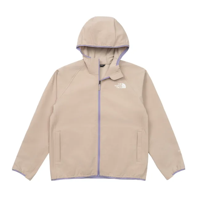 【The North Face】北面兒童棕色DWR防潑水連帽外套|8J7MN7J