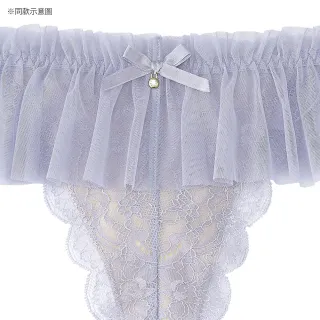 【aimerfeel】薄紗蕾絲丁字褲-藍灰色/珍珠藍-1103423-SB