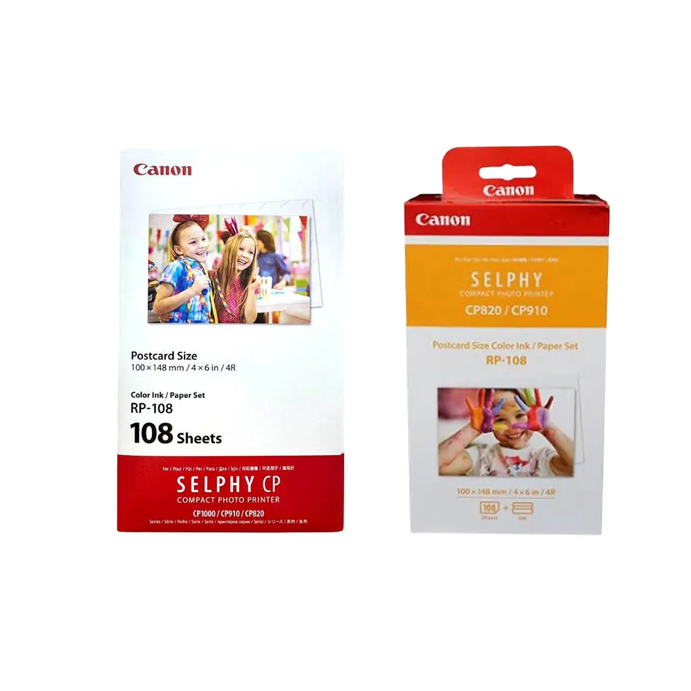 【Canon】RP-108 專用相印紙_公司貨(SELPHY CP1000/CP1300/CP910/CP820/CP1500)