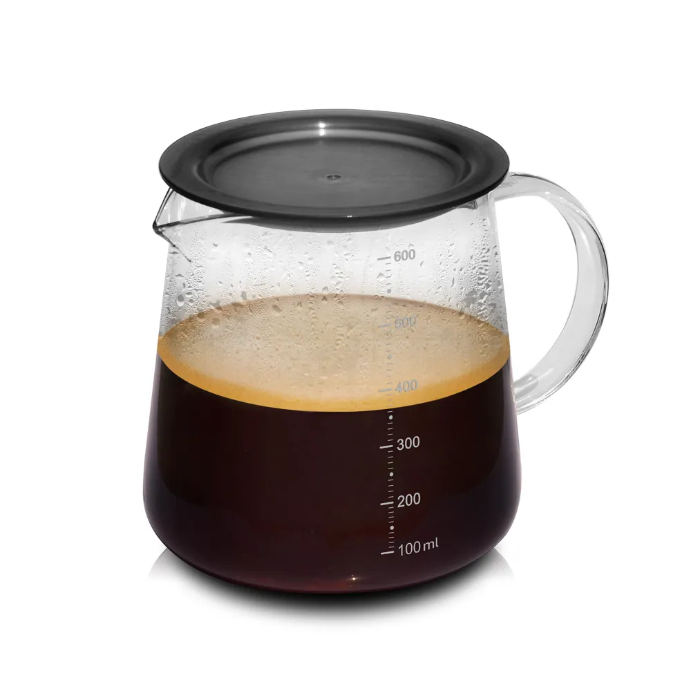 【Driver】MOKA耐熱玻璃壺-600ml(附防塵蓋 刻度設計 茶壺 冷水壺 咖啡壺 量杯 玻璃杯 咖啡器具)