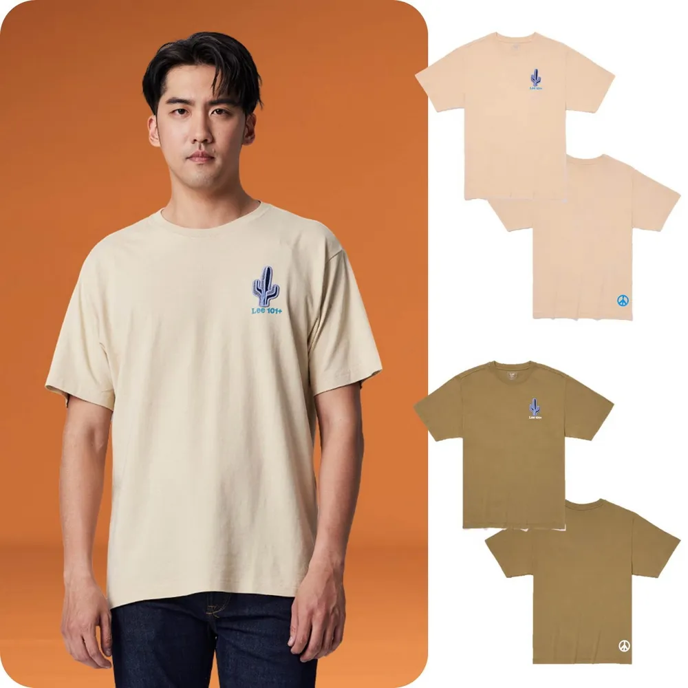【Lee】出清品-男裝 短袖T恤 / 左胸仙人掌 共2色 舒適版型 / 101+ 系列(LB302073034 / LB302073035)