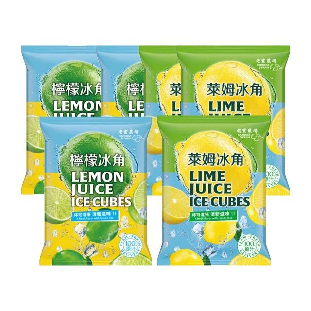 【EARNEST FARM 老實農場】100%檸檬/萊姆冰角任選6袋(28mlX10個/袋)