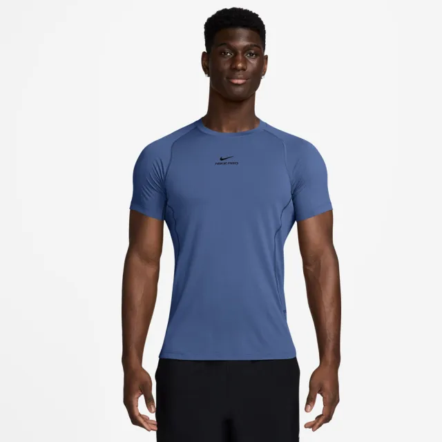 【NIKE 耐吉】短袖上衣 男 T恤 運動 訓練 速乾 AS M NP DF NPT SS TOP 藍 HV0410-459
