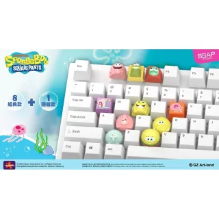 【Beast Kingdom 野獸國】海綿寶寶 鍵盤按鍵 盲盒套組(8入)｜SOAP STUDIO NS803