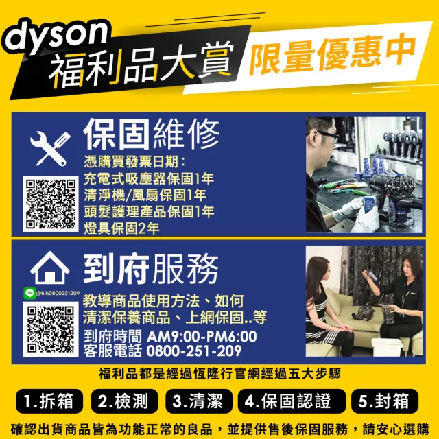 【dyson 戴森】限量福利品 V8 SV25 強勁無線吸塵器(經典款)